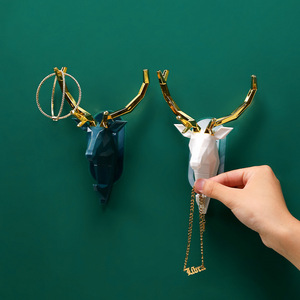 Antler Hooks Wall Mounted Storage With Strong Adhesive For Kitchen Bathroom Use 1-3kg Load Capacity Contemporary Design - Product Image 3