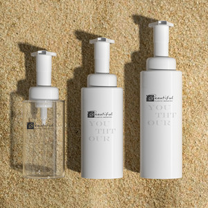 Bouteille de <span class=keywords><strong>mousse</strong></span> nettoyante visage ronde à pression 100 ml 150 ml pour recharge, flacon transparent pour <span class=keywords><strong>mousse</strong></span> cosmétique en stock - Product Image 3