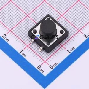 TD-1212SR-7.5H-250 Tactile Switch SMD,12x12mm Switch Vertical Mount 12mm 12mm 7.5mm - Product Image 1