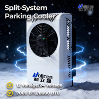 Climatiseur de voiture split à compresseur rotatif, alimentation par batterie DC 12V 24V, pour utilisation en stationnement, pour camion et camping-car