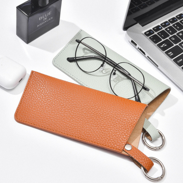 Ready Ship Sunglasses Protective Case Leather Bag Eco-friendly Lightweight Eyeglasses Glasses Case Travel Eyewear Accessories