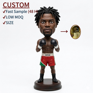 ตุ๊กตาบ็อบเบิ้ลเฮดนักมวยแบบกำหนดเอง งานฝีมือเรซิ่น ของที่ระลึกนักกีฬาฮีโร่ส่วนบุคคล รูปปั้นนักมวยสั่งทำพิเศษ สำหรับของที่ระลึกทางธุรกิจ - Product Image 5