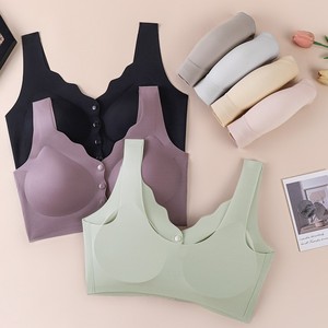 Reggiseno da donna <span class=keywords><strong>con</strong></span> <span class=keywords><strong>apertura</strong></span> frontale, senza fodera, senza cuciture, traspirante, confortevole, <span class=keywords><strong>con</strong></span> coppe grandi imbottite e spalline larghe - Product Image 3