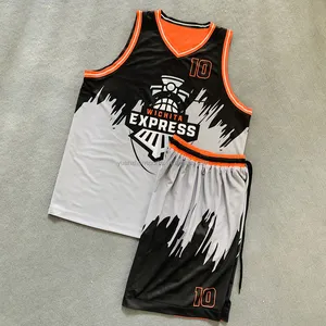 High Quality Custom Sublimated Printing Basketball Uniforms as your design with no moq