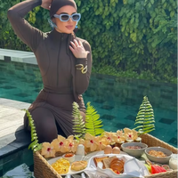 Maillot de bain sportif musulman modeste UPF 50+ en tissu à séchage rapide, style burkini, grande taille, ensemble 3 pièces