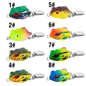 Usine en gros <span class=keywords><strong>16</strong></span> couleurs MINI cuillère et grenouille leurres 3g 25mm corps creux grenouille leurre doux grenouille appât - Product Image 2