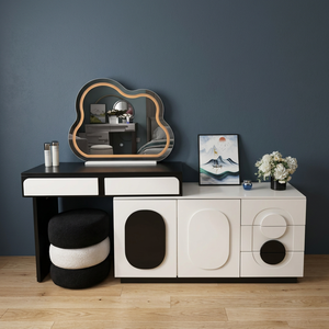 Modern Makeup <b>Vanity</b> Table With <b>Lighted</b> Mirror Storage Desk For Bedroom Furniture Modern bedroom <b>vanity</b> - Product Image 2