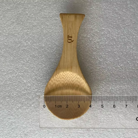 Thé Matcha personnalisé écologique naturel sculpté à la main jetables Mini cuillères en bambou personnalisées