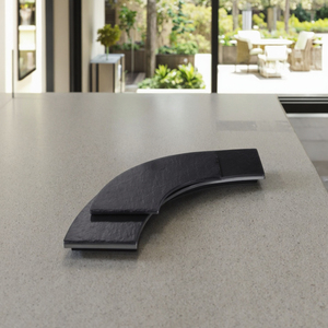 2025 nouvelle conception vaisselle en mélamine noire <span class=keywords><strong>assiettes</strong></span> en ardoise noire - Product Image 4