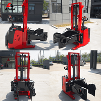 Chariot élévateur à palettes électrique pour fûts en acier, capacité 1-2 tonnes, hauteur de levage 2500 mm, rayon de braquage 2400 mm, usage industriel, roues en PU