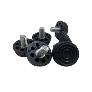 Pieds de meubles réglables Xinjunye, 8, 10, 14 cm de hauteur, base à vis en plastique noir pour tables, chaises, armoires - Product Image 3