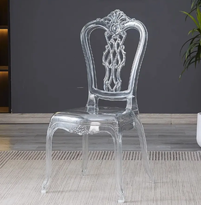 Silla de plástico acrílico transparente de <span class=keywords><strong>resina</strong></span> Cristal de comedor <span class=keywords><strong>exterior</strong></span> fiesta de banquete de boda - Product Image 3