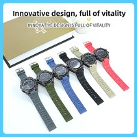 Jam Tangan Elektronik Plastik Digital Bercahaya Dial Besar Olahraga Fashion 2026 untuk Remaja Siswa SMA Unisex