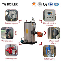 Chaudière à vapeur industrielle YG LHs en acier au carbone, à montage sur patins, à faible encombrement, pour gaz GPL, huile usagée et mazout, avec brûleur à gaz industriel