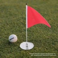 Coupelle de golf durable en acier inoxydable avec drapeau rouge vif, accessoires d'entraînement pour green de golf extérieur, modèle personnalisé, vente en gros