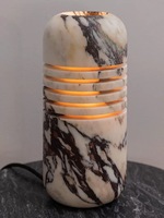 Lampe de table électrique LED réglable en marbre de luxe italien, design moderne pour chambre à coucher, chevet, salon, lampe d'ambiance pour les yeux