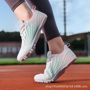 Chaussures <span class=keywords><strong>de</strong></span> <span class=keywords><strong>Sprint</strong></span> Unisexe 2025 pour l'Athlétisme et les Sports <span class=keywords><strong>de</strong></span> Plein Air, avec Tige en Maille à <span class=keywords><strong>Pointes</strong></span>, Semelle Intermédiaire en EVA, Durables, Spéciales Course Longue Distance et Saut - Product Image 2