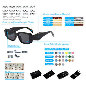 2026 New Arrival square Frame Customized Designer UV400 Women Men Glasses Women Men <b>Sunglasses</b> - Product Image 4
