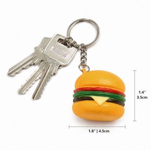 Llaveros Personalizados Antiestrés con Forma de Hamburguesa, Logotipo Impreso, Regalos Promocionales, Material de PU Suave, Impresión UV, Alivio del Estrés - Product Image 4