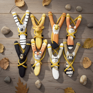 Fronde en bois chaîne en caoutchouc amusant traditionnel enfants <span class=keywords><strong>catapulte</strong></span> jouet fronde en bois - Product Image 1