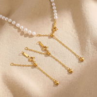 En gros, fermoirs et accessoires de bijouterie en or 18 carats PVD pour colliers, bracelets, chaînes de cheville, avec chaîne d'extension réglable