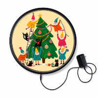 Panneau Métallique LED Vintage Arbre de Noël Décoration Murale de Fêtes Décoration Hivernale Rétro pour Salon Cuisine Entrée Bureau Art Mural Maison