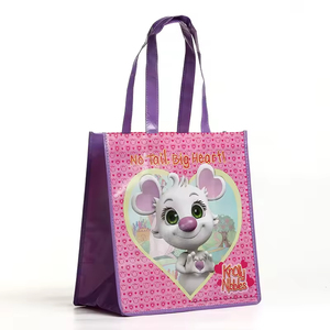 <span class=keywords><strong>Bolsa</strong></span> de Compra Reutilizable de Tela No Tejida PET Laminada con Logotipo Ecológico Impreso de Alta Calidad y Económica, Color Personalizado con Logotipo y Asas - Product Image 2