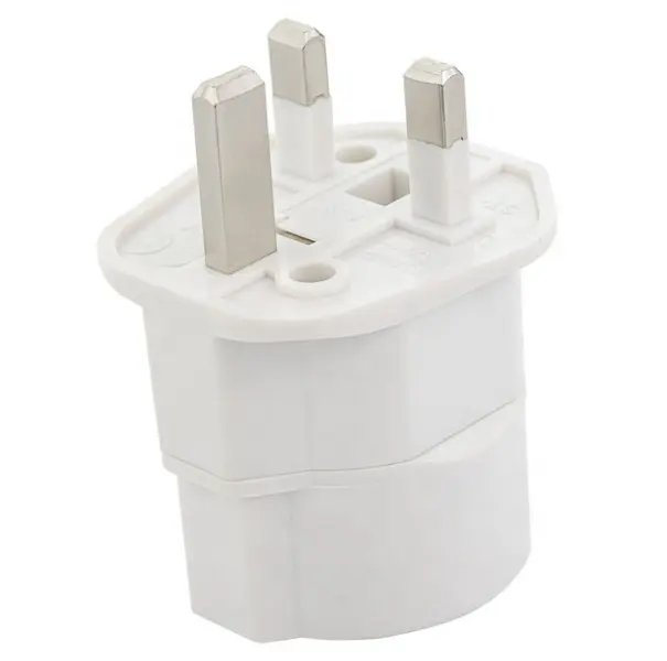 Đến New Chất Lượng Cao 5X5X7Cm 250V Châu Âu Euro EU Ổ Cắm 2 Pin To Anh 3 Pin Cắm Adapter Du Lịch Bộ Chuyển Đổi Nguồn Điện