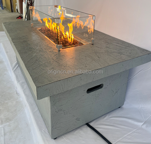 Conjunto de Muebles de Patio a Prueba de Explosiones con Mesa de Fuego de Gas de Material de Hormigón - Product Image 1