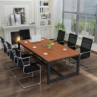 Combinaison de chaise de bureau et de table de conférence, design moderne et simple, table rectangulaire personnalisable pour les employés