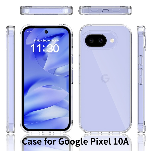 Acrylic Transparent Mobile Phone Cases for Google Pixel 10A 9A 10 9 Pro XL 10 9 Pro 2.0 Thickened Slim Simple Anti-Yellow Covers