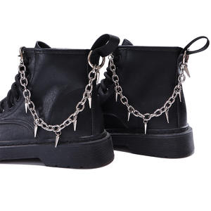 Studded Spike <b>Chain</b> Shoe <b>Chain</b> For <b>Boots</b> Unisex Zinc Alloy Casual Fashion Accessory - Product Image 1