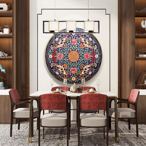 Cuadros Decorativos Esmaltados de Alta Gama con Estampado de <span class=keywords><strong>Paisaje</strong></span> Estilo Chino de Alas de Mariposa para Colgar en Sala de Estar o Pasillo - Product Image 5