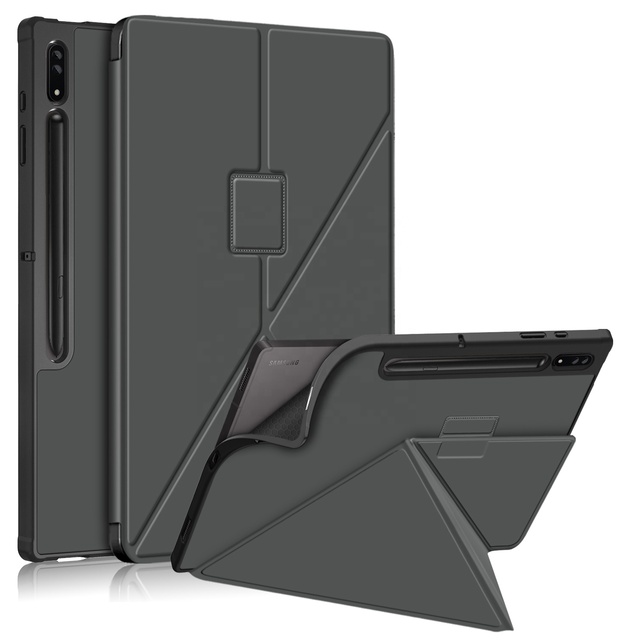 Multi-Folding Stand Book Cover TPU PU Leather Case for Samsung Galaxy Tab S8 Ultra 14.6 Inch SM-X900 SM-X906 With Pencil Holder