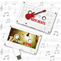 Clé USB en forme de cassette audio haute vitesse 4 Go 8 Go 16 Go 32 Go 64 Go USB 2.0/3.0 Nouveau plastique pour le stockage de musique