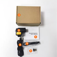 Escáner de Código de Barras Inalámbrico Norgee N500 Qr, Lector de Código de Barras de Dedo, Escáner de Anillo con Código Qr, Mini Escáner de Código de Barras Portátil