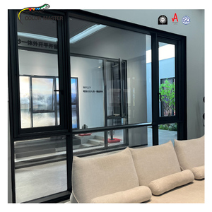 Ba tráng men mở cửa sổ cửa sổ kích thước lớn kiểu nhôm Pháp bị vỡ nhiệt cho nhà văn phòng Sàn Hợp kim nhôm - Product Image 5