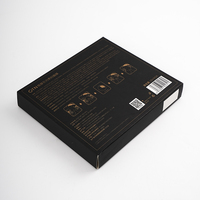 Emballage personnalisé pour soins de la peau, masque facial noir en feuille, boîte pliante en carton avec fermeture à rabat