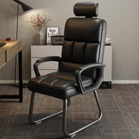 Chaise de salle de réunion confortable chaises de bureau de réception ergonomiques en cuir Pu à vendre