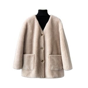Cappotti Caldi in Pelle di Pecora per Donne e Ragazze, <span class=keywords><strong>Giacca</strong></span> in Lana d'Agnello, Soprabito Invernale Parka JT3322 - Product Image 1