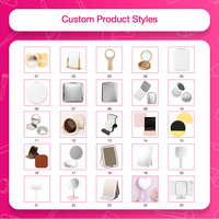 Étui en cuir durable pour miroir de maquillage portable, format voyage, design multi-angles réglable, emballage personnalisé