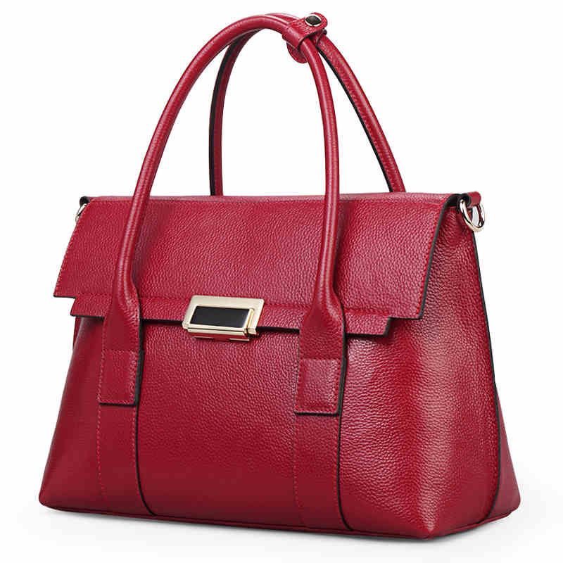 2026 Genuine Leather Women’s Briefcase – Large-Capacity Cowhide Quilted Shoulder Messenger Bag - View 2