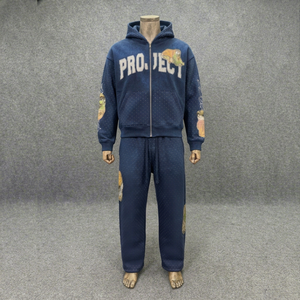 Sudadera con capucha para hombre, lavada al ácido, transpirable, con logotipo personalizado, lisa, con opción de talla grande y cremallera, para la lista de los más vendidos. - Product Image 1