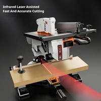Scie à onglet composée de 10 pouces avec assistance laser infrarouge pour coupes à tout angle, fonction de découpe du bois, état neuf