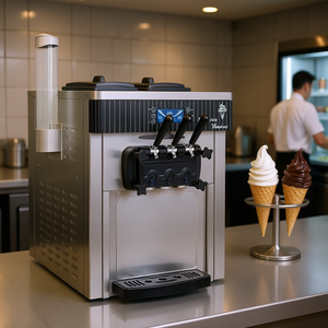 Macchina per gelato commerciale Viacolino 2200W in acciaio inox, 3 gusti, display LED, per uso ristorazione - Product Image 2