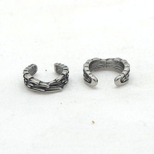 yunnique Skeleton <b>Cuff</b> <b>Earrings</b> Stainless Steel For Men And Women Non Pierced <b>Ear</b> Clips Retro European American Style - Product Image 1
