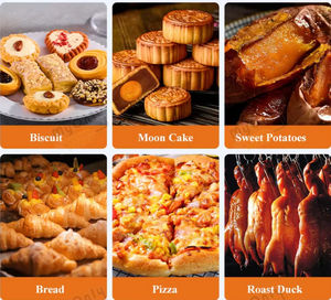 التجاري 12 16 32 36 64 الصواني الروتاري الفرن الحراري مخبز فرن دوار - Product Image 6