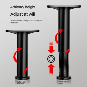 Hiện Đại Đơn Giản Thiết Kế Có Thể Điều Chỉnh Chiều Cao Kính Thiên Văn Đồ Nội Thất Màu Đen Chân Cho Sofa Bảng Tủ Bàn Cà Phê Giường Hỗ Trợ - Product Image 2