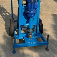 Foreuse semi-hydraulique mobile à pneus larges pour puits d'eau, équipée d'un système de contrôle PLC