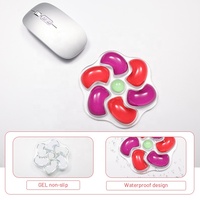 Tapis de souris pour clavier d'ordinateur en forme de moulin à vent, dessin animé, cristal rouge violet, repose-poignet transparent, tapis de souris pour jeux, tapis de souris pour la maison et le bureau